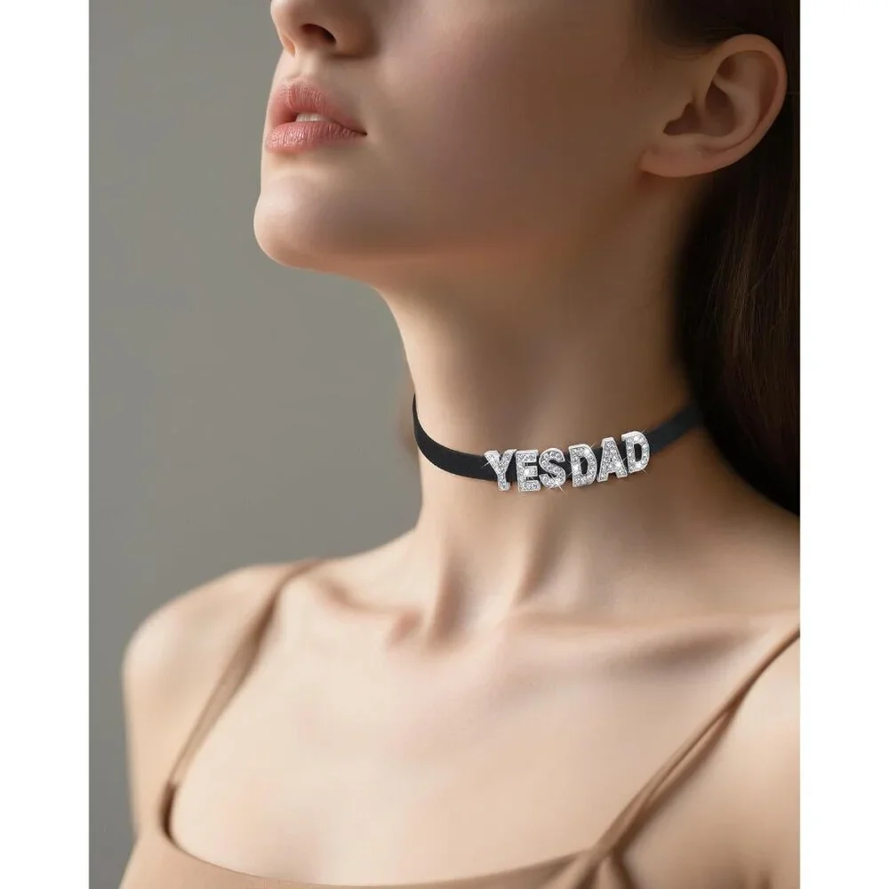 Chokers for Women Soft Suede Adjustable Cosplay Halloween Party Accessory